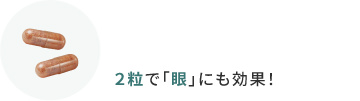２粒で「眼」にも効果！