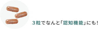 ３粒でなんと「認知機能」にも！